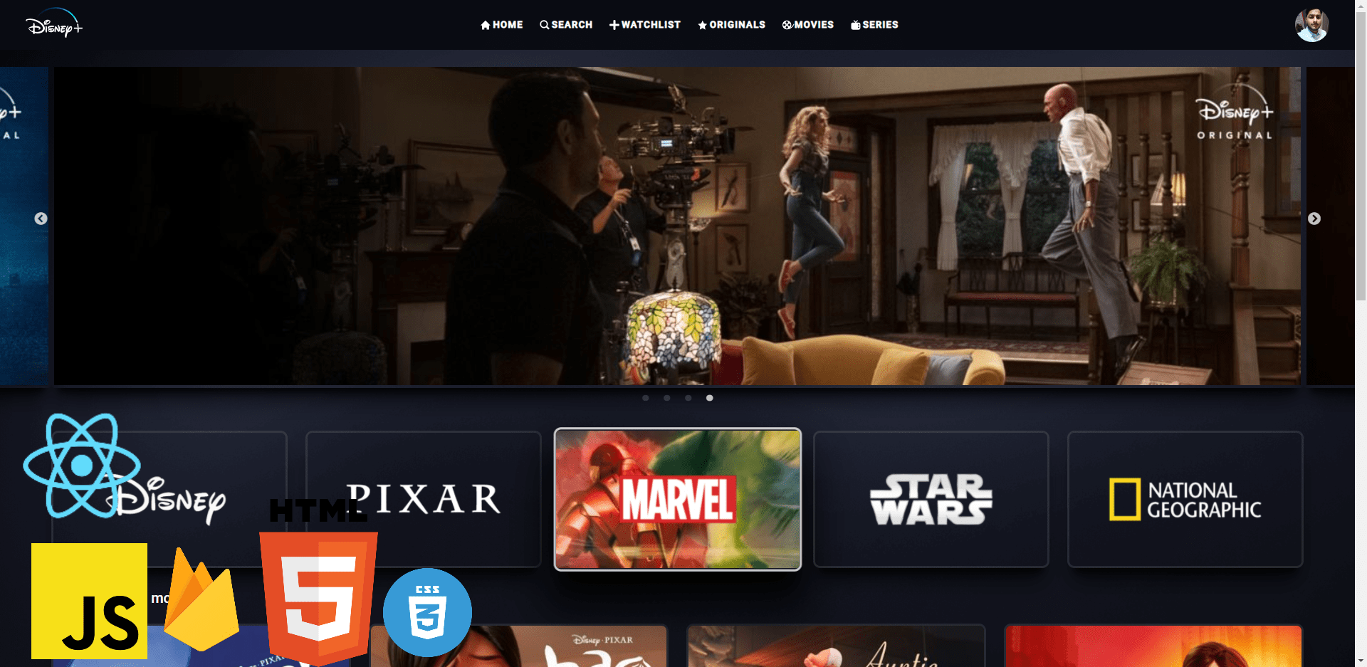 Disney+ Clone (React JS)