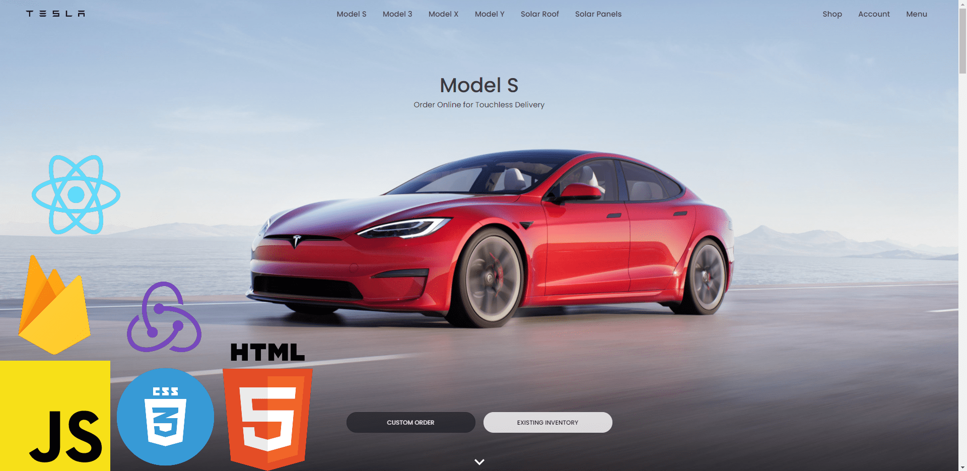 Tesla Clone(React JS)